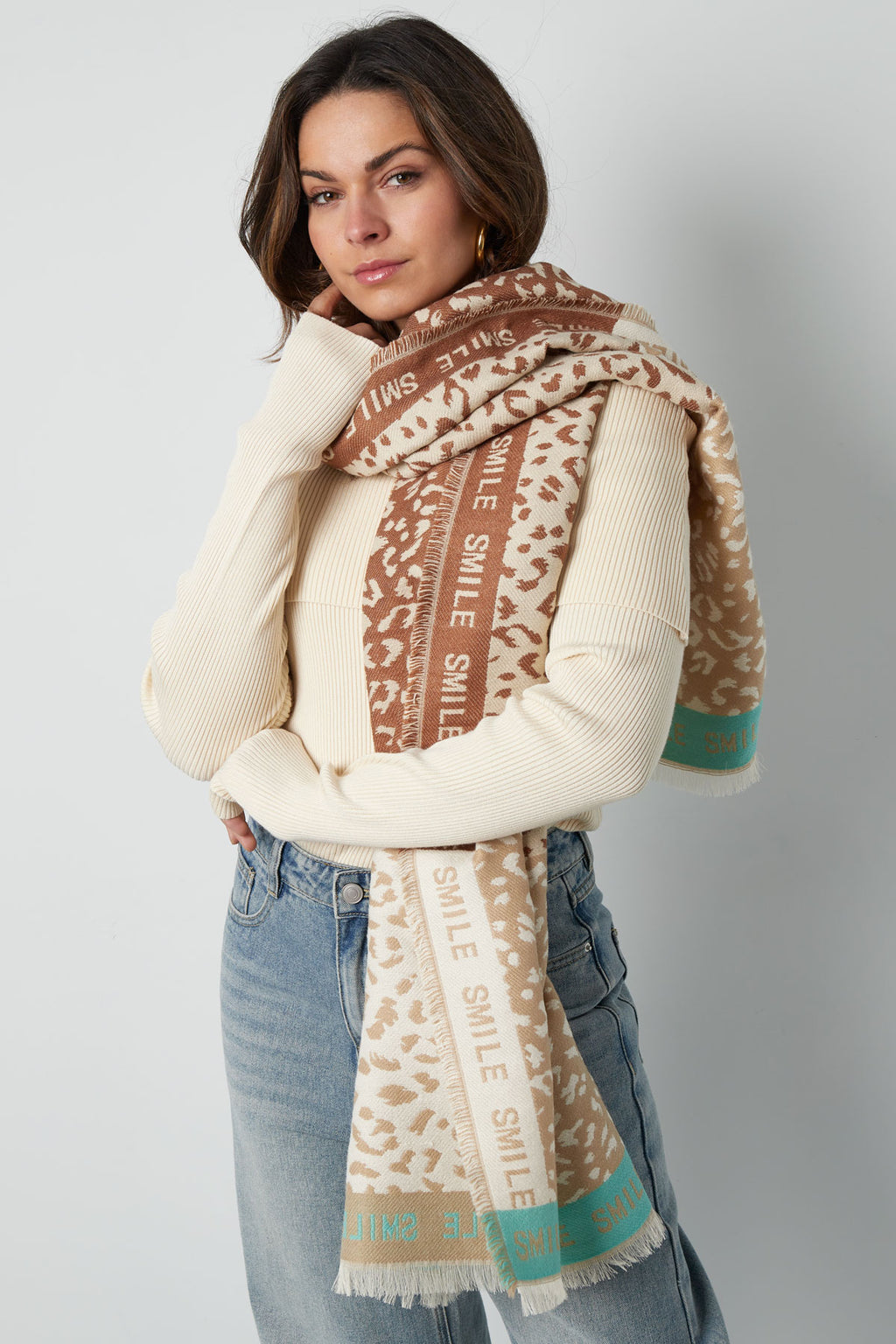 Bufanda de sonrisa colorida
