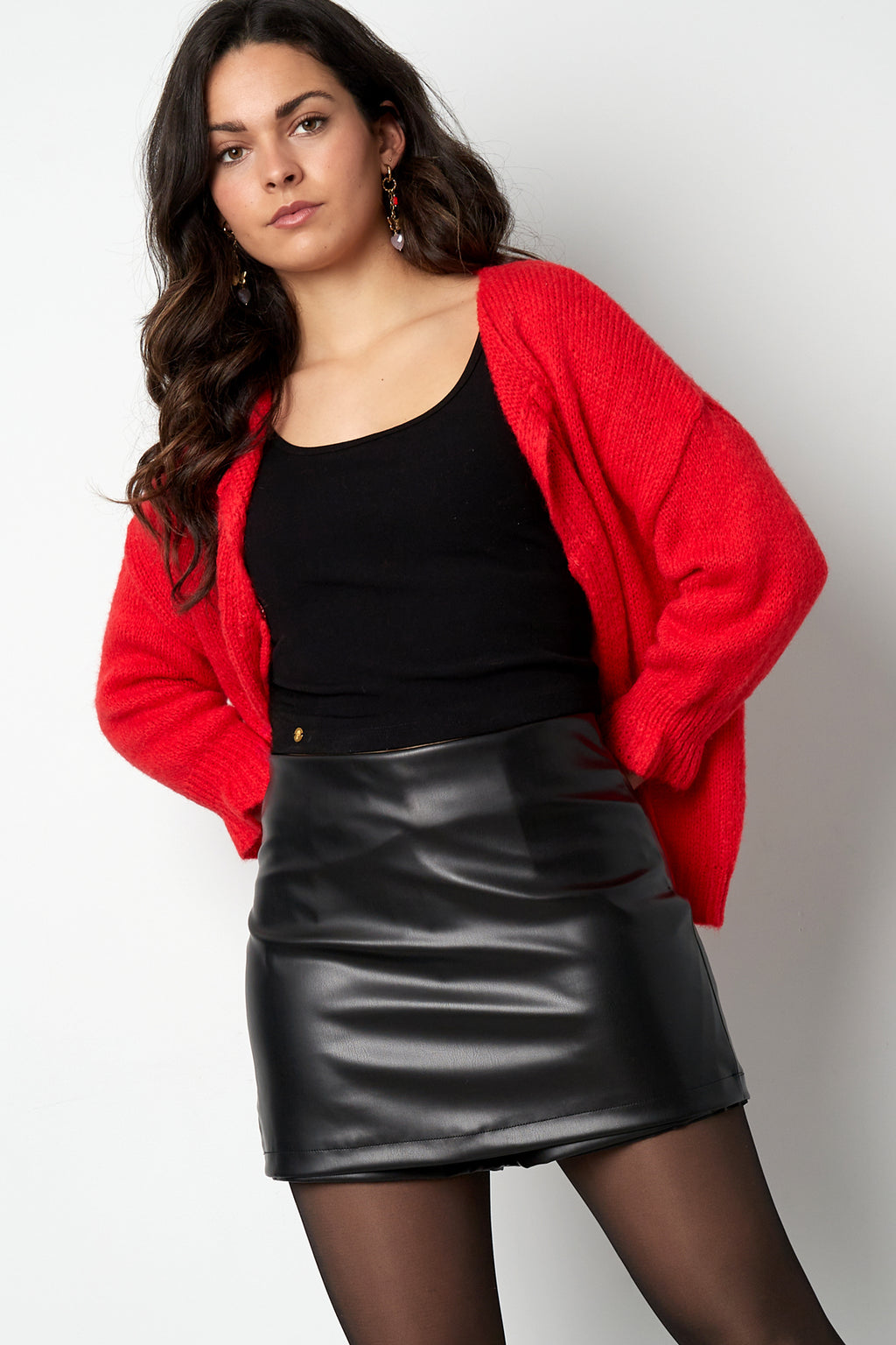 Falda pantalón de PU de moda