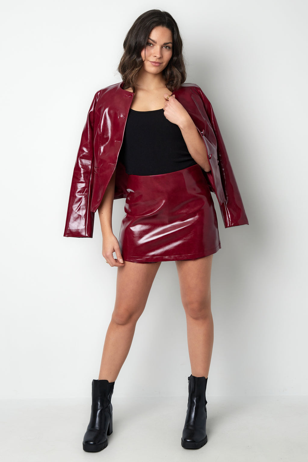 Falda pantalón de PU de moda