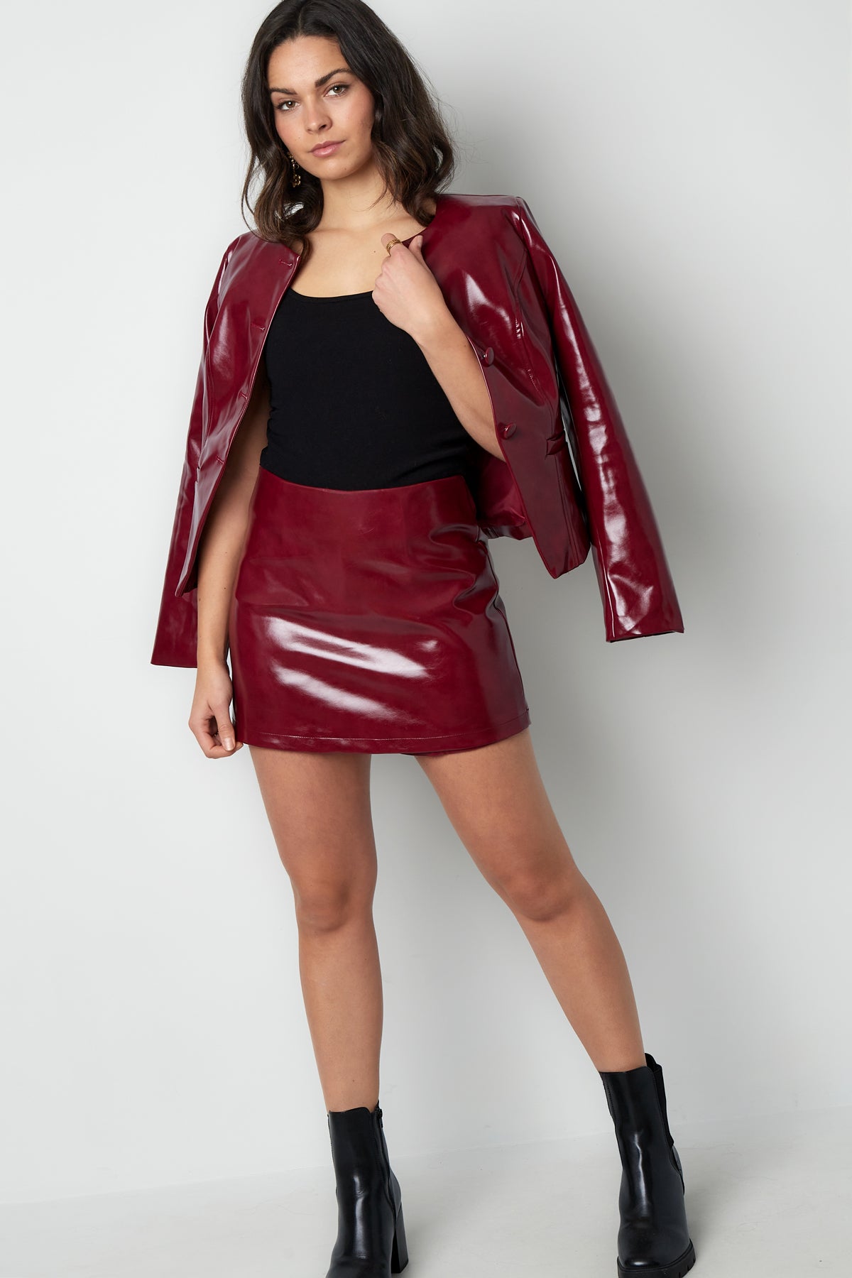 Falda pantalón de PU de moda