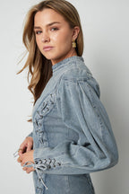 Vestido de encaje vaquero