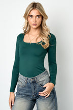 Body moldeador de nailon Color sólido Básico Todo ajuste Ropa