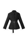 Blazer con cinturón doble