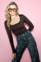 Body moldeador de nailon Color sólido Básico Todo ajuste Ropa