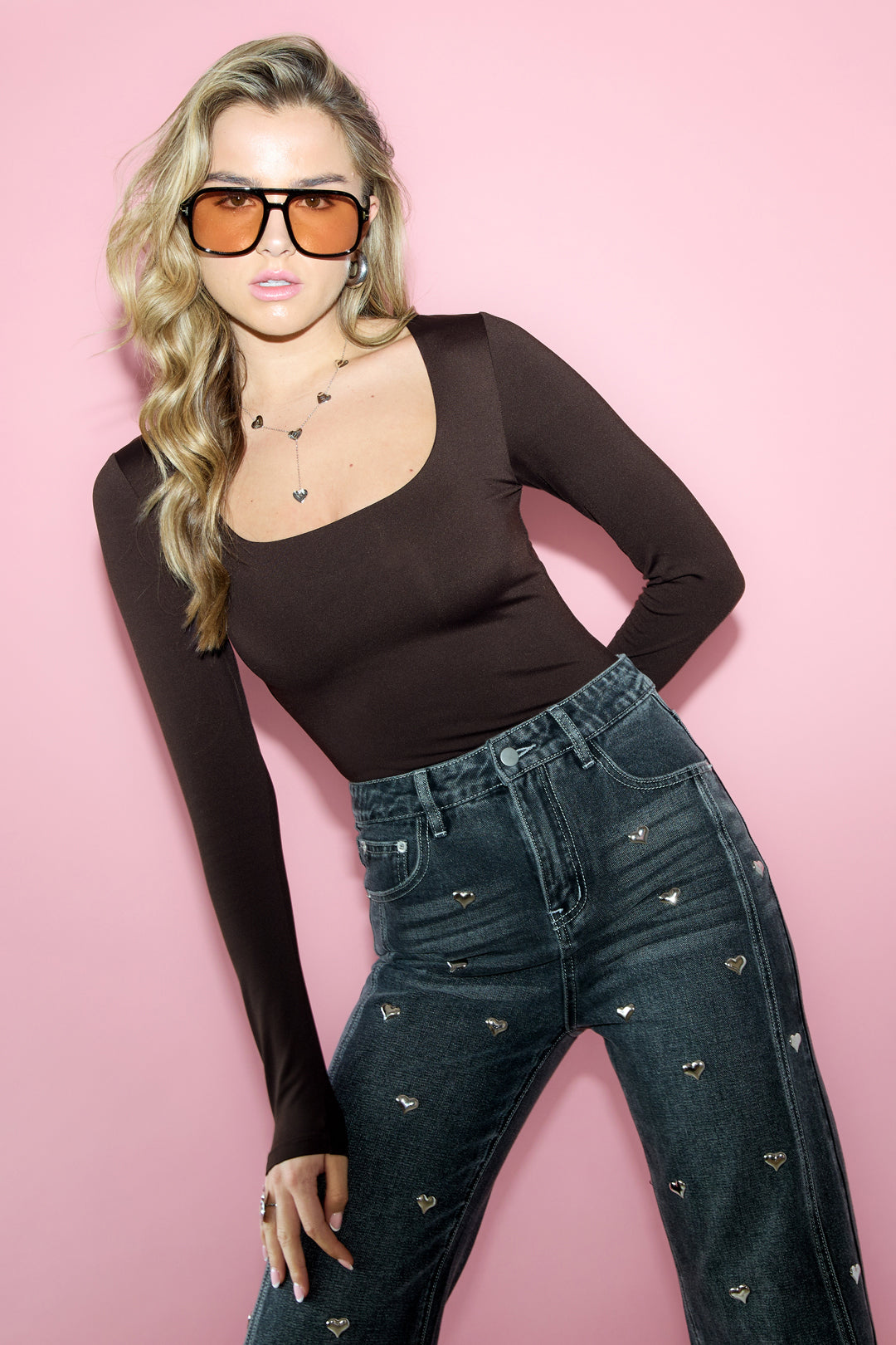 Body moldeador de nailon Color sólido Básico Todo ajuste Ropa