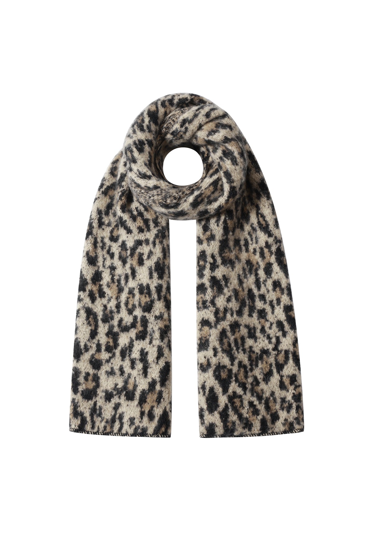 Bufandas de invierno con estampado de leopardo, informales, de poliéster, accesorios diarios