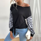 Leopard Print Black Sweater