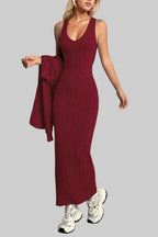 Vestido largo + chaqueta