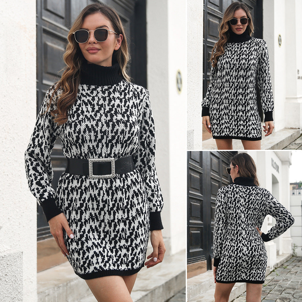 Vestido con cuello alto