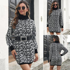 Vestido con cuello alto