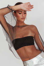 Camiseta transparente de red