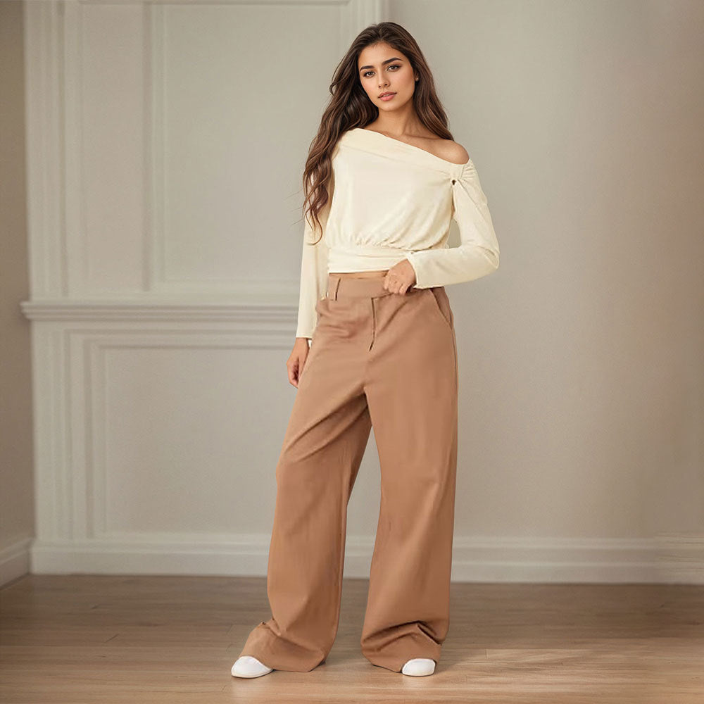 Camiseta con hombro caído