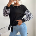 Leopard Print Black Sweater