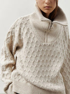 Suéter de cuello alto con cremallera