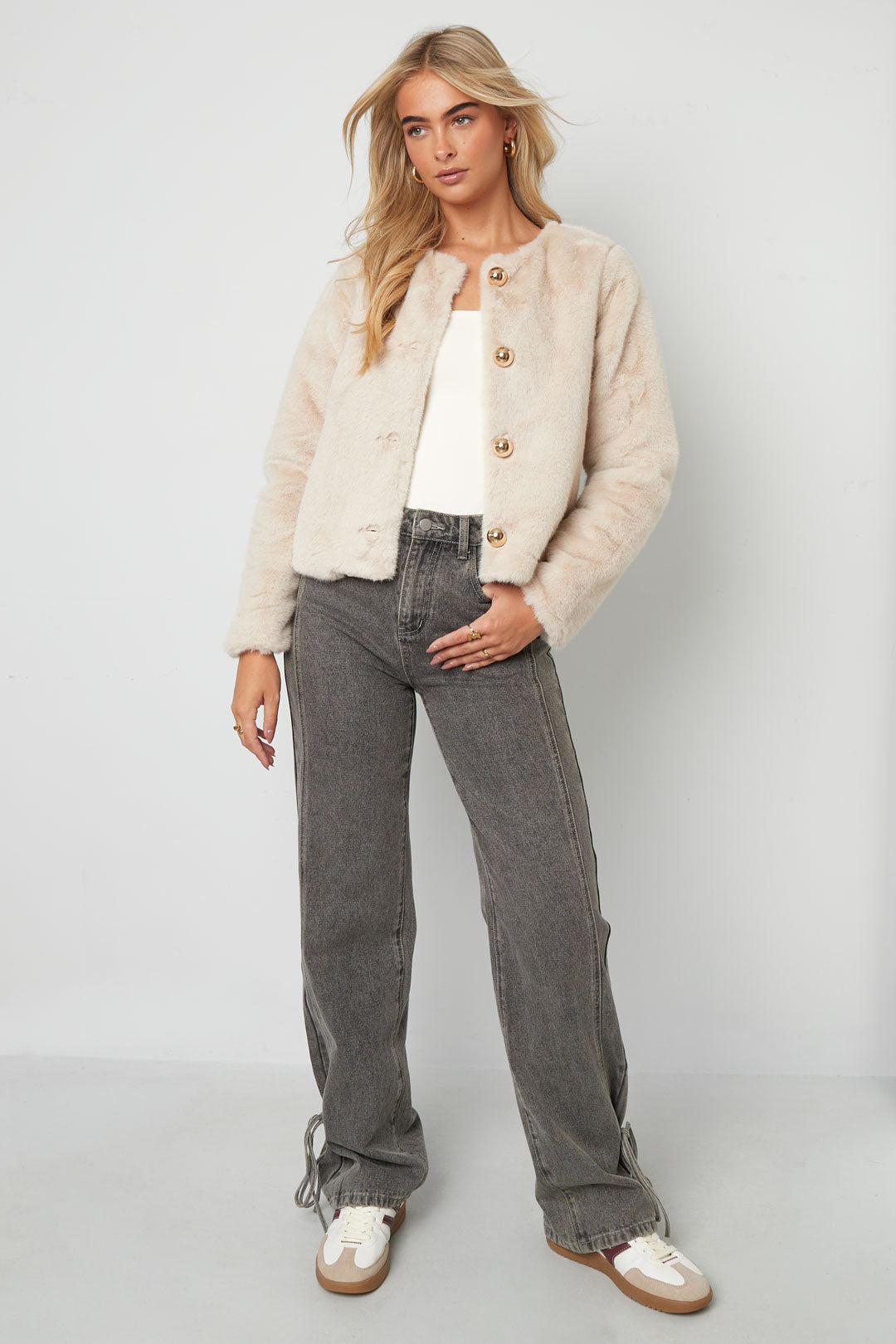 Chaqueta de piel sintética