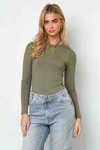 Body moldeador de nailon Color sólido Básico Todo ajuste Ropa