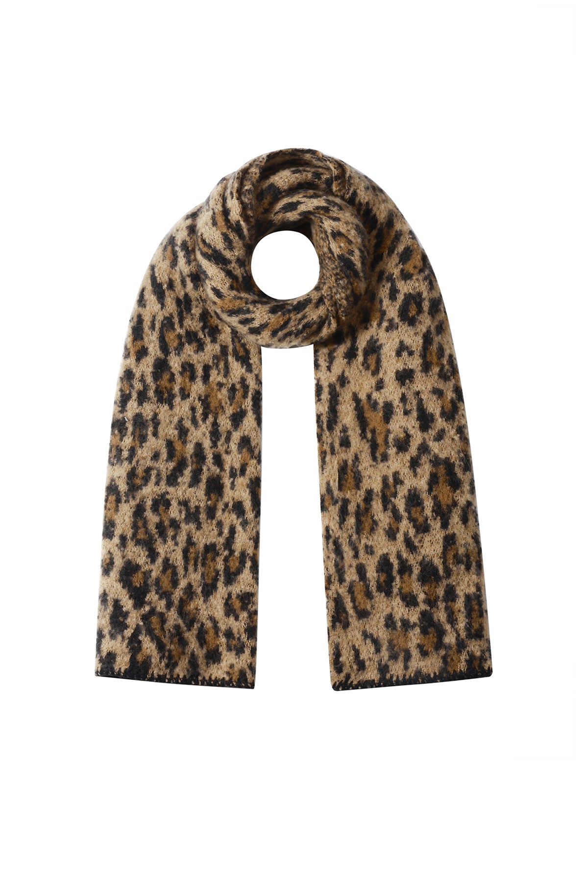 Bufandas de invierno con estampado de leopardo, informales, de poliéster, accesorios diarios