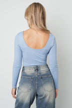 Body moldeador de nailon Color sólido Básico Todo ajuste Ropa