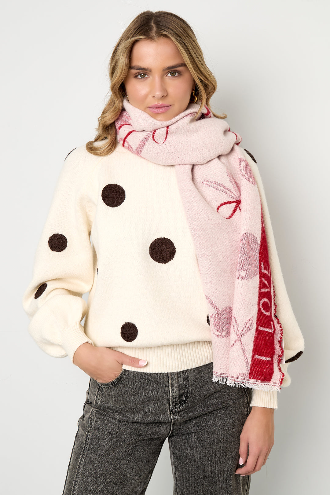 Bufandas de invierno cereza Casual Acrílico Accesorios diarios