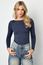 Body moldeador de nailon Color sólido Básico Todo ajuste Ropa