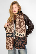 Bufandas de invierno con estampado de leopardo, informales, acrílicas, accesorios diarios