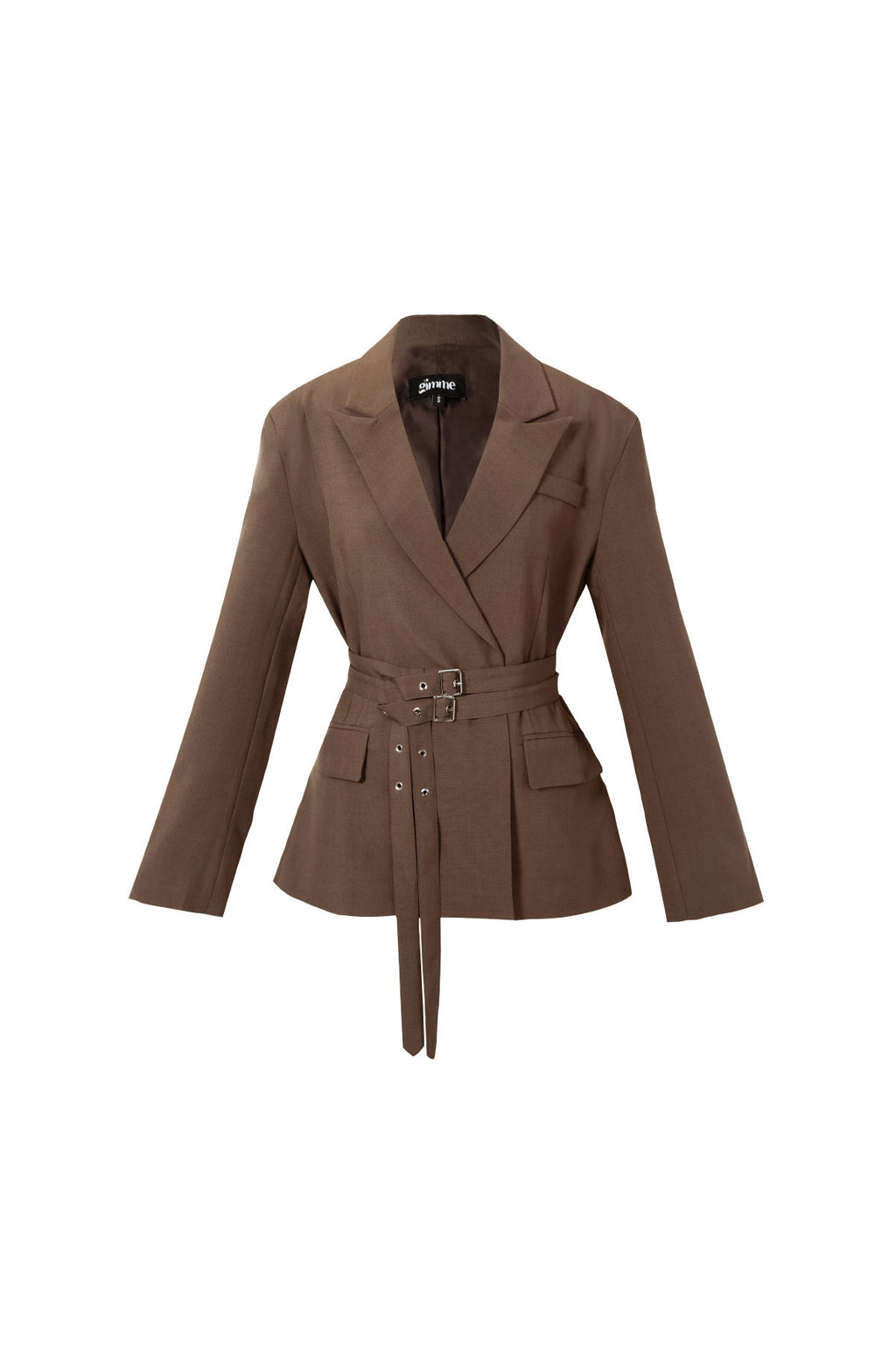 Blazer con cinturón doble