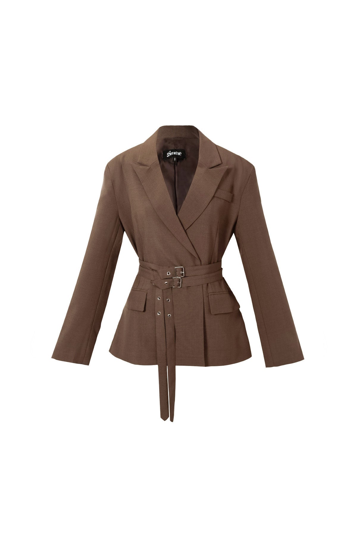 Blazer con cinturón doble