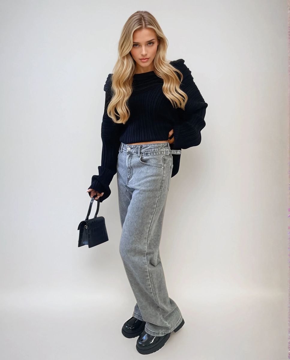 Vaqueros pierna suelta Moda