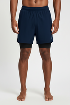 Shorts Deportivos 2 en 1 con Forro Compresivo