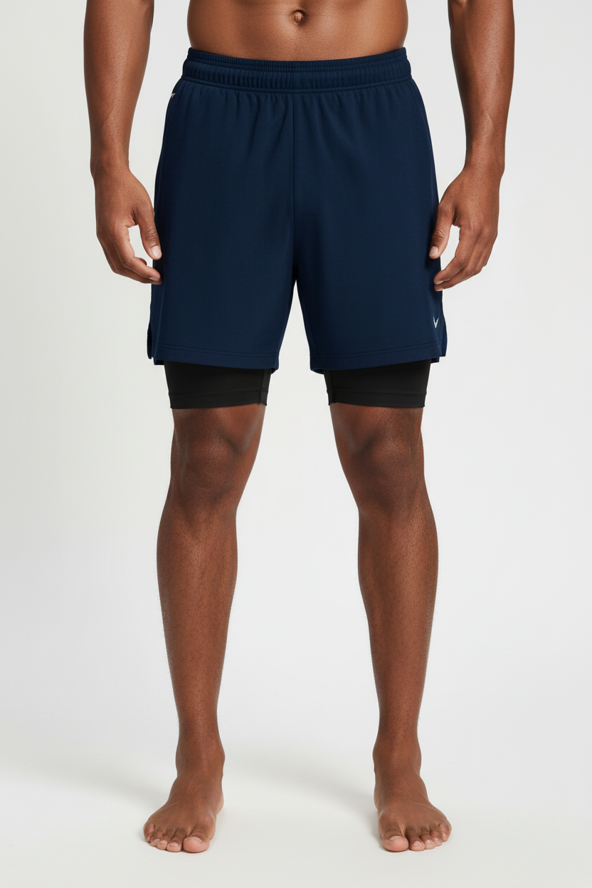 Shorts Deportivos 2 en 1 con Forro Compresivo