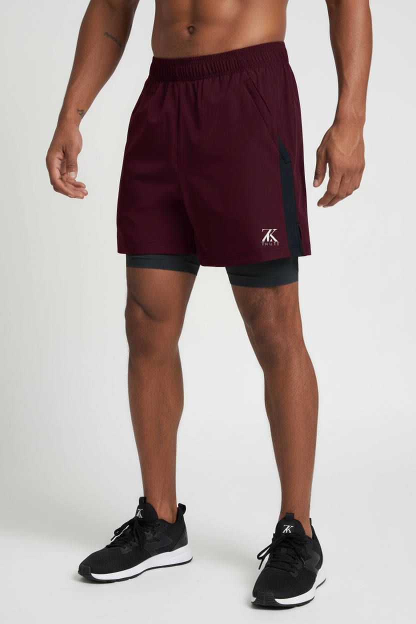 Shorts Deportivos 2 en 1 con Forro Compresivo